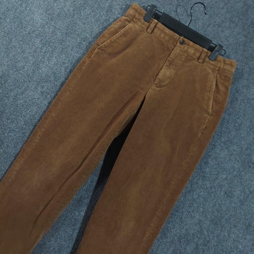 Brooks Brothers Clark Pants Mens 32x32 (Fits 31x30) Brown Corduroy Classic Fit